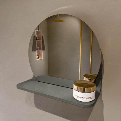 MONDIAZ SPOT spiegel rond 30cm met Spiegelplanchet kleur Smoke.