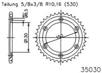 ESJOT Chain wheel 530 40z steel black