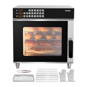 VEVOR heteluchtoven commerciële broodrooster Baker roestvrijstalen 58L oven