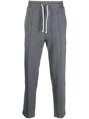 Brunello Cucinelli pantalon de jogging à lien de resserrage - Gris