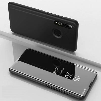 Galvaniseren spiegel horizontale Flip lederen draagtas voor Huawei P Smrt Z met houder (zwart)