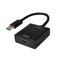 LogiLink UA0233 USB grafische adapter 1920 x 1080 Pixels Zwart - thumbnail