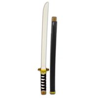Plastic zwart/goud ninja/ samurai zwaard 60 cm   - - thumbnail
