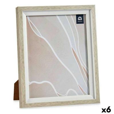 Fotolijsten Gift Decor Wit Beige Glas Kristal polyestyreen Plastic (6 Stuks)