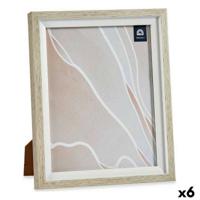 Fotolijsten Gift Decor Wit Beige Glas Kristal polyestyreen Plastic (6 Stuks)