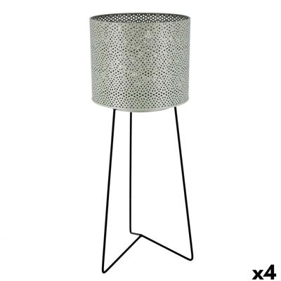 Bloempot met standaard Vinthera Moa Groen Metaal 22 x 22 x 58 cm (4 Stuks)