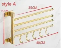 Dubbele Handdoekstang | Aluminium | <50 cm | Met Haak Dubbele Handdoekstang | Aluminium | <50 cm | Met Haak