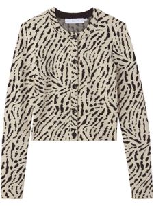 Proenza Schouler White Label cardigan à imprimé animalier en jacquard - Tons neutres