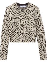 Proenza Schouler White Label cardigan à imprimé animalier en jacquard - Tons neutres