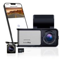 AutoSky 4K Dashcam met Achtercamera GPS WiFi Nachtzicht 64GB