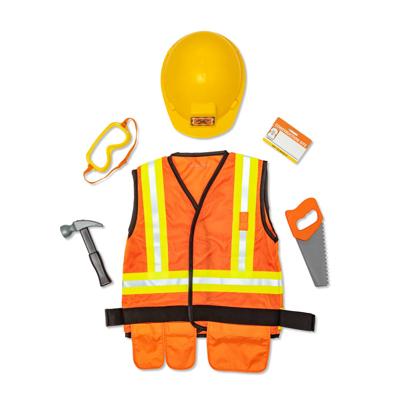 Melissa & Doug verkleedset bouwvakker inclusief helm en gereedschap