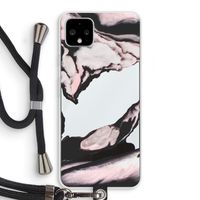 Roze stroom: Pixel 4 XL Transparant Hoesje met koord