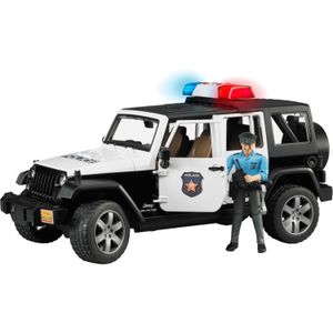 bruder Jeep Wrangler Unlimited Rubicon politieauto met politieagent modelvoertuig 02526