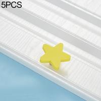 5 PC'S kleine gele ster patroon schokbestendige moderne cartoon kinderen lade kabinet handvat