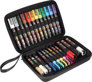 Posca paintmarker in luxe koffer, 24 stuks, assorti