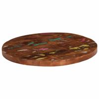 Tafelblad rond 40x1,5 cm massief gerecycled hout