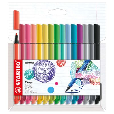 Stabilo pointmax fineliners, 15st.