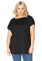 Yoek T-shirt kapmouwen | Zwart | Maat 42/44