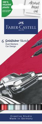 Faber Castell Sketchmarker Goldfaber - etui 6 stuks - Car design