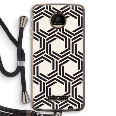 Geometrisch patroon: Motorola Moto Z Force Transparant Hoesje met koord