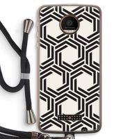 Geometrisch patroon: Motorola Moto Z Force Transparant Hoesje met koord