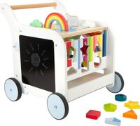 Small Foot Houten Baby Loopwagen Bloemen - thumbnail