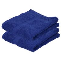 2x Luxe handdoeken blauw 50 x 90 cm 550 grams   - - thumbnail
