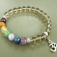 Citrien chakra armband met ohm bedel - Sieraden - Spiritueelboek.nl