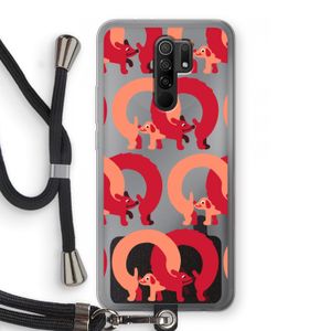 Dogs: Xiaomi Redmi 9 Transparant Hoesje met koord