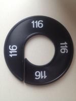 Maatring 9cm zwart/wit 116