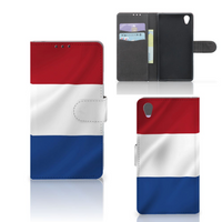 Sony Xperia Z1 Bookstyle Case Nederlandse Vlag - thumbnail
