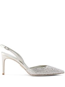 René Caovilla Vivienne crystal-embellished pumps - Argent