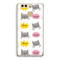 Meow: Huawei P9 Transparant Hoesje Meow: Huawei P9 Transparant Hoesje