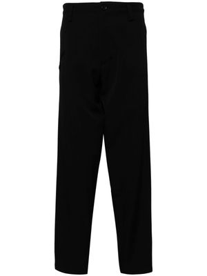Yohji Yamamoto pantalon en laine à coupe fuselée - Noir