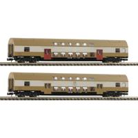 Fleischmann 6260075 N set van 2: Dubbeldeksrijtuig DBmue van de DR