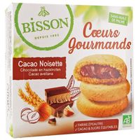 Gevulde koekjes hazelnoot choco bio