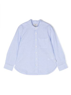 Woolrich Kids chemise rayée à manches longues - Bleu
