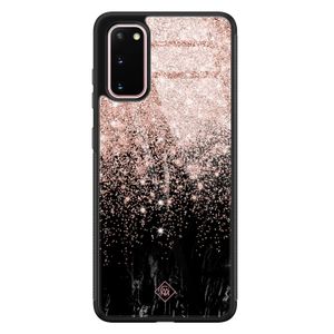 Samsung Galaxy S20 glazen hardcase - Marmer twist