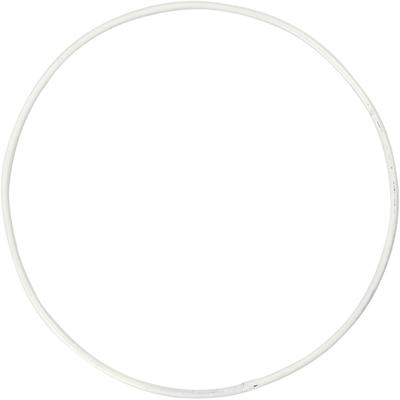Creativ Company Metalen draadring, d 10 cm, dikte 2 mm, wit, 10 stuk/ 1 doos