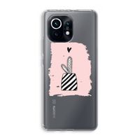 Zwart-wit cactus: Xiaomi Mi 11 Transparant Hoesje