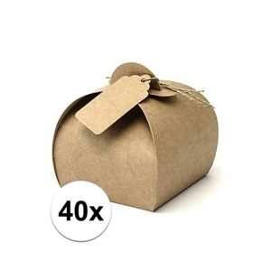 40x Kado doosjes bruin