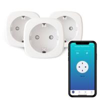 Calex Slimme Stekker - 3 stuks - Smart Plug met Energiemeter - Wit