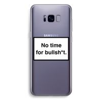 No time: Samsung Galaxy S8 Plus Transparant Hoesje