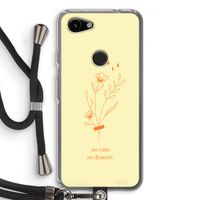No rain no flowers: Pixel 3a Transparant Hoesje met koord