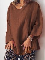 Casual O Neck Long Sleeve Top Tunic