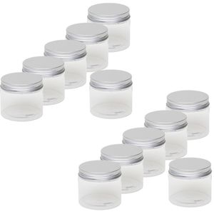 12x Kunststof weckpot/inmaakpot 100 ml met schroefdeksel