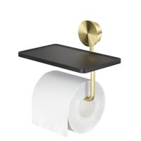 Toiletrolhouder Geesa Opal | Met planchet | Goud geborsteld