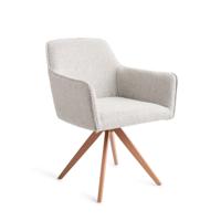 Jesper Home Draaibare Eetkamerstoel 'Hofu' Turn Peach, kleur Checkers Charm