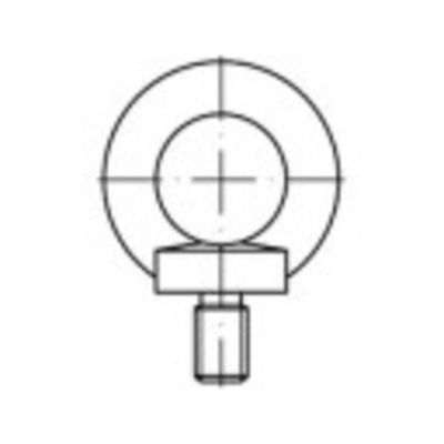 TOOLCRAFT TO-9977994 Ringbouten M6 8 mm DIN 580 RVS A2 25 stuk(s)