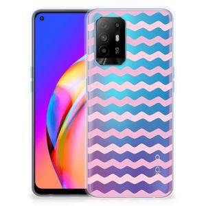 OPPO A94 5G | Reno5 Z TPU bumper Waves Roze